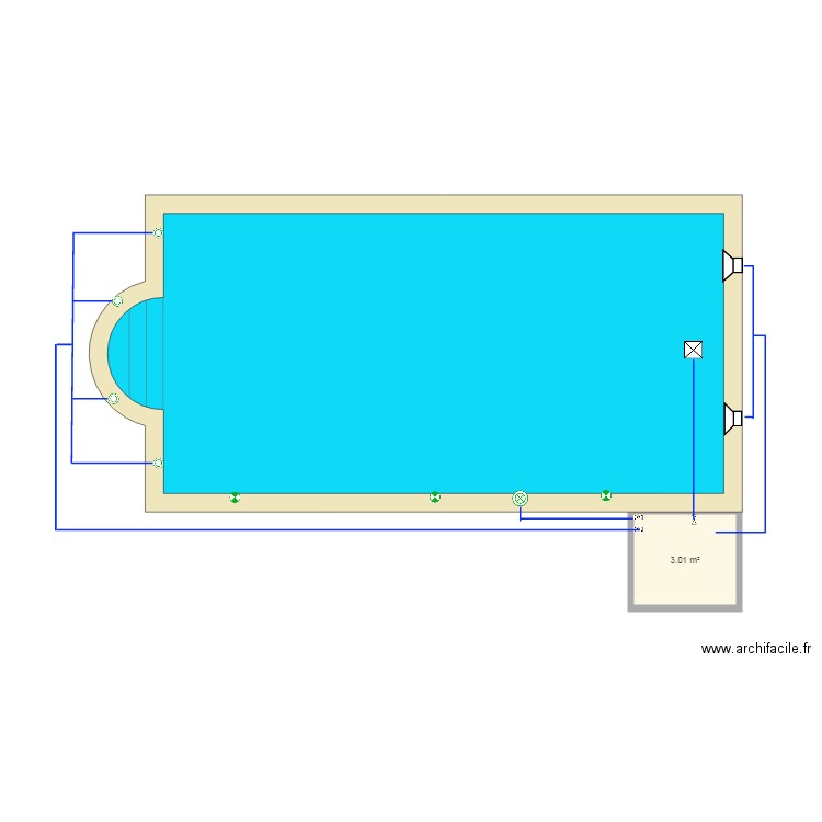 thnia piscine. Plan de 0 pièce et 0 m2
