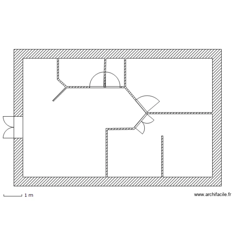 Grange 1&deg; &eacute;tage. Plan de 