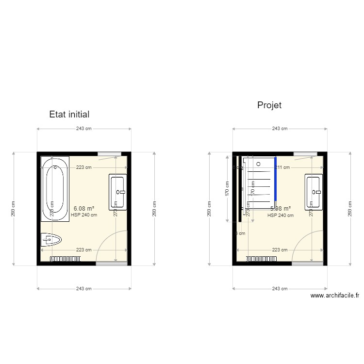 SAPANEL sdb. Plan de 0 pièce et 0 m2