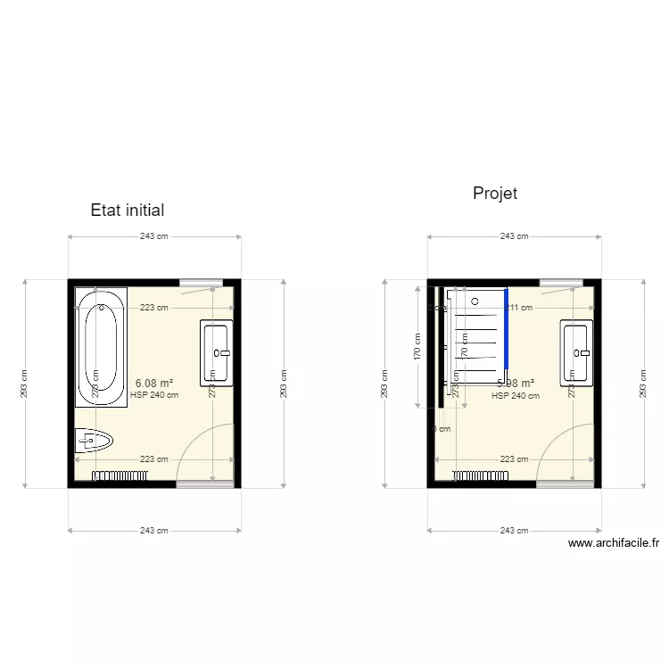 SAPANEL sdb. Plan de 
