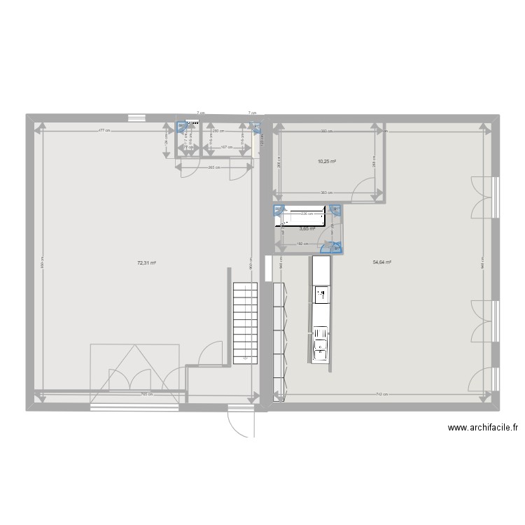 rdc villeneuve le roi. Plan de 4 pièces et 157 m2