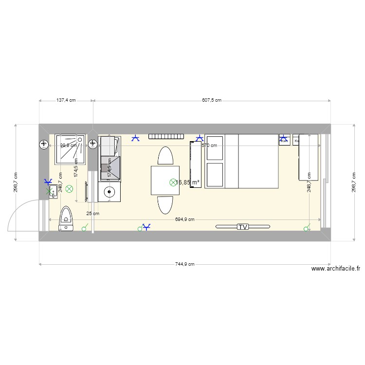 appart 32 A Ribot. Plan de 0 pièce et 0 m2