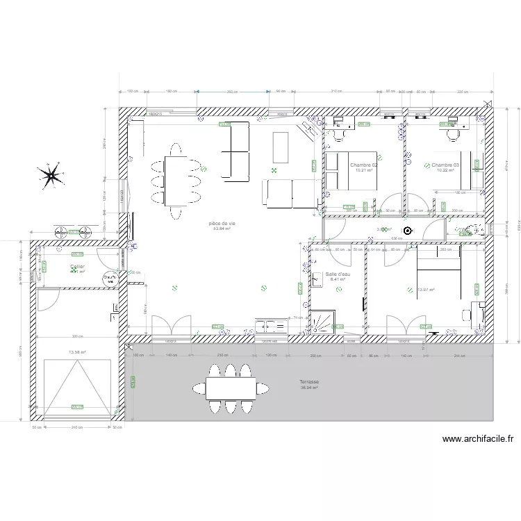 Plan Maison oc residence ELEC et meuble. Plan de 