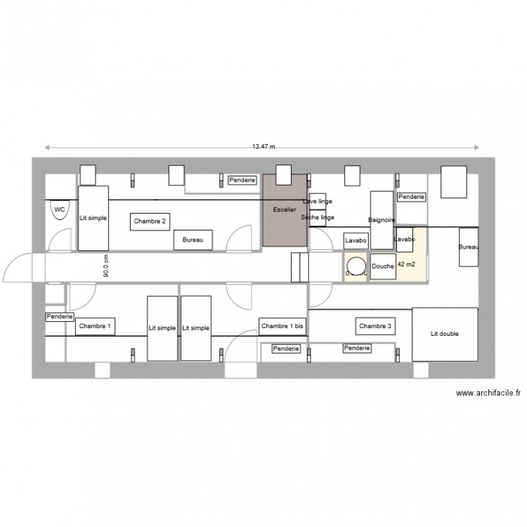 AMENAGEMENTS COMBLES V6 Offre de base. Plan de 0 pièce et 0 m2