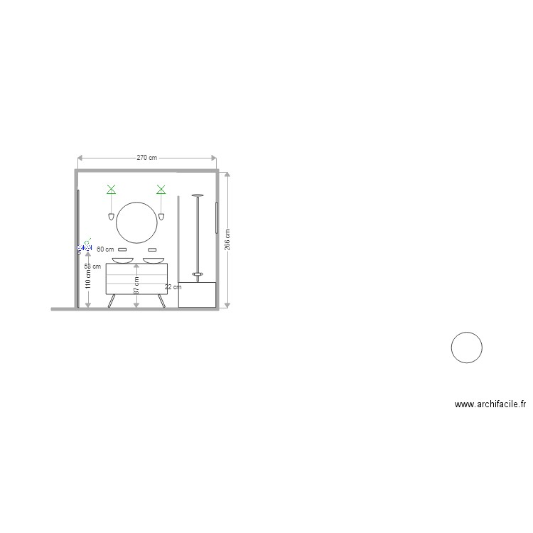 antoine et cécile élévation sdb. Plan de 0 pièce et 0 m2
