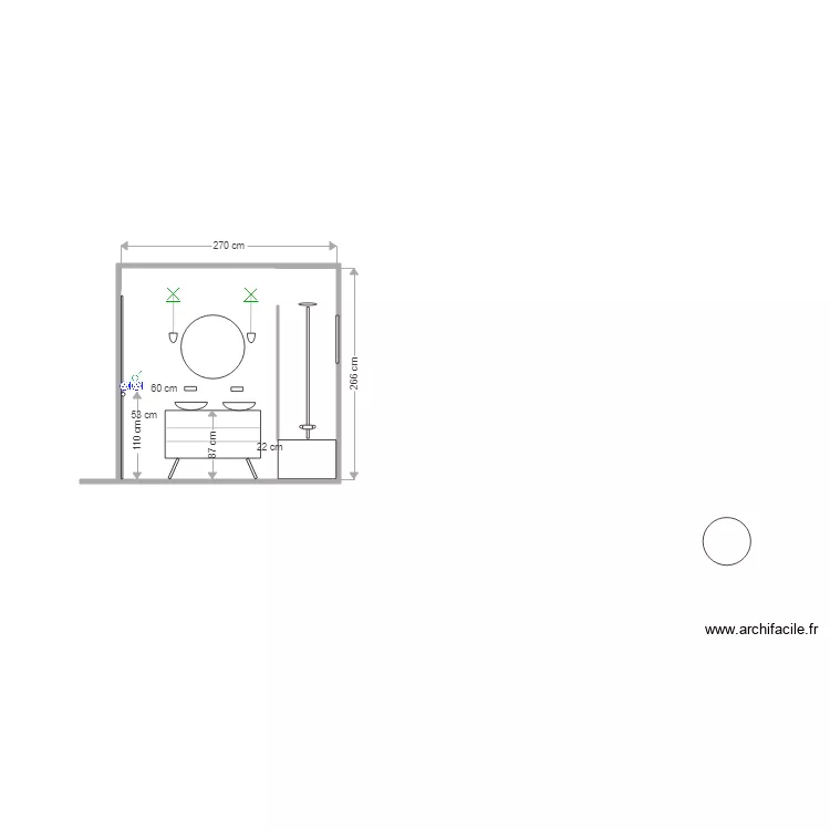 antoine et c&eacute;cile &eacute;l&eacute;vation sdb. Plan de 