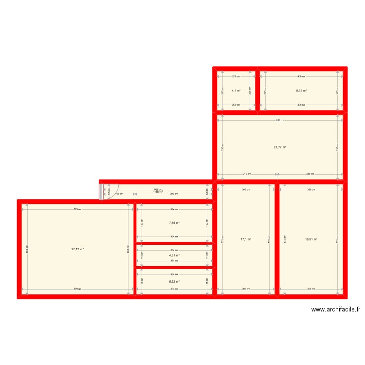 BI9438 RDC . Plan de 10 pièces et 120 m2