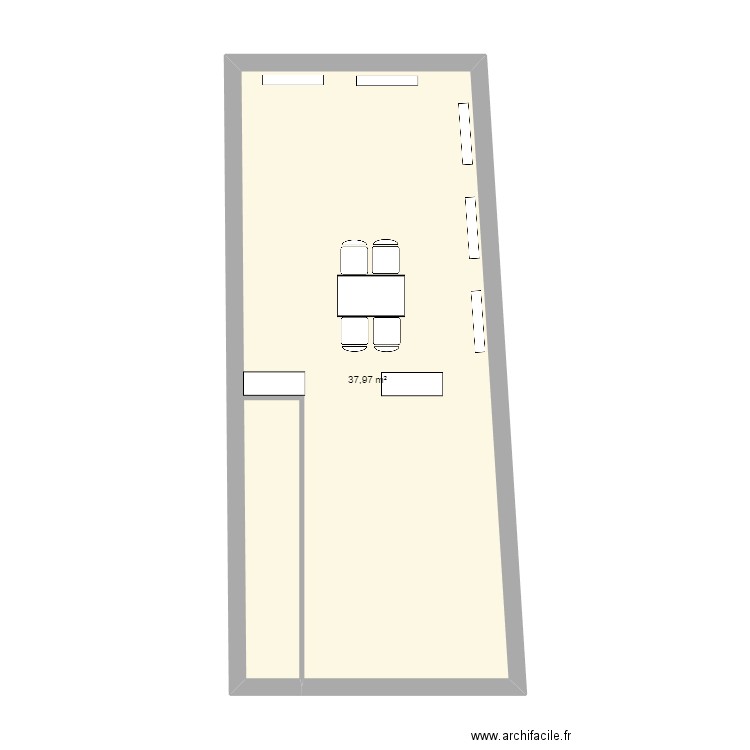 Exterieur pornic 01. Plan de 1 pièce et 38 m2