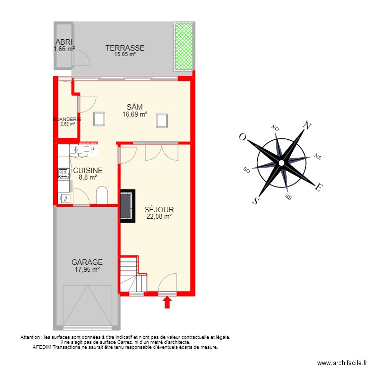 BI 14438. Plan de 24 pièces et 175 m2