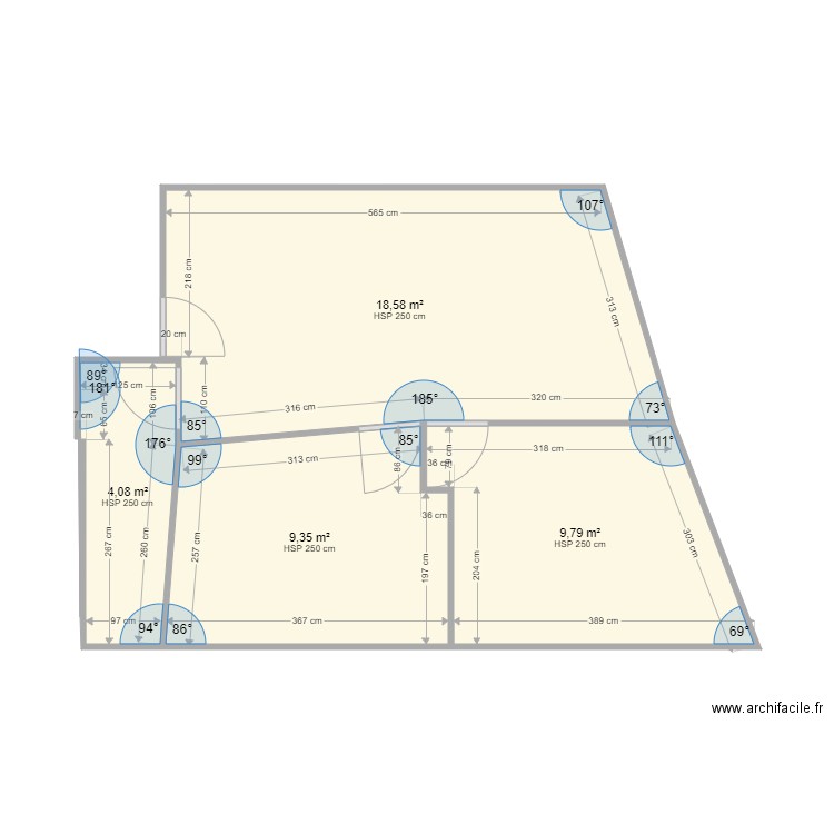logement 1. Plan de 0 pièce et 0 m2