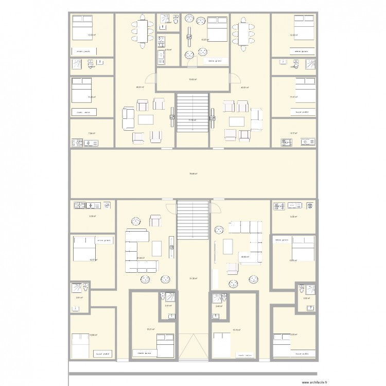 plan2 etage de 600m. Plan de 0 pièce et 0 m2