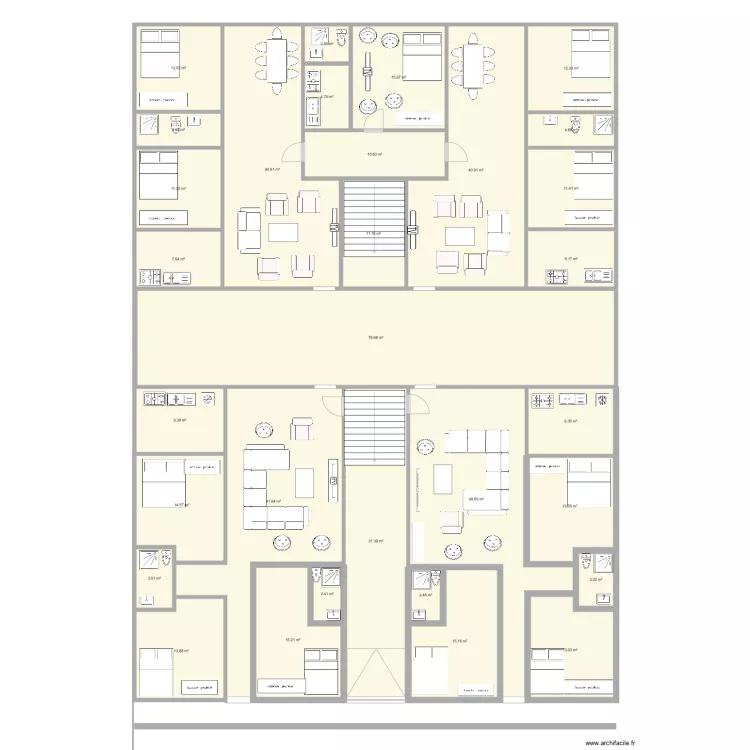 plan2 etage de 600m. Plan de 