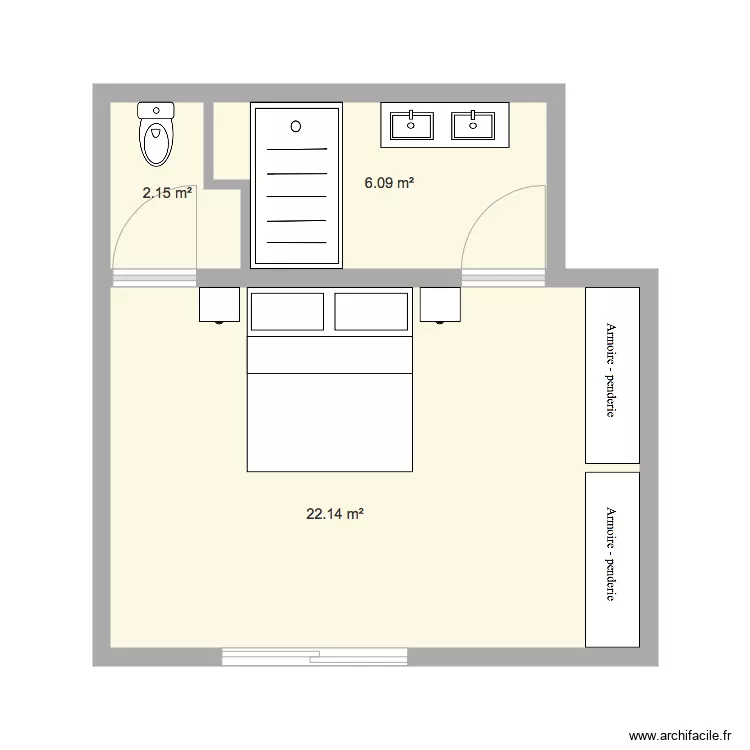 CHAMBRE BAS. Plan de CHAMBRE BAS. Plan de