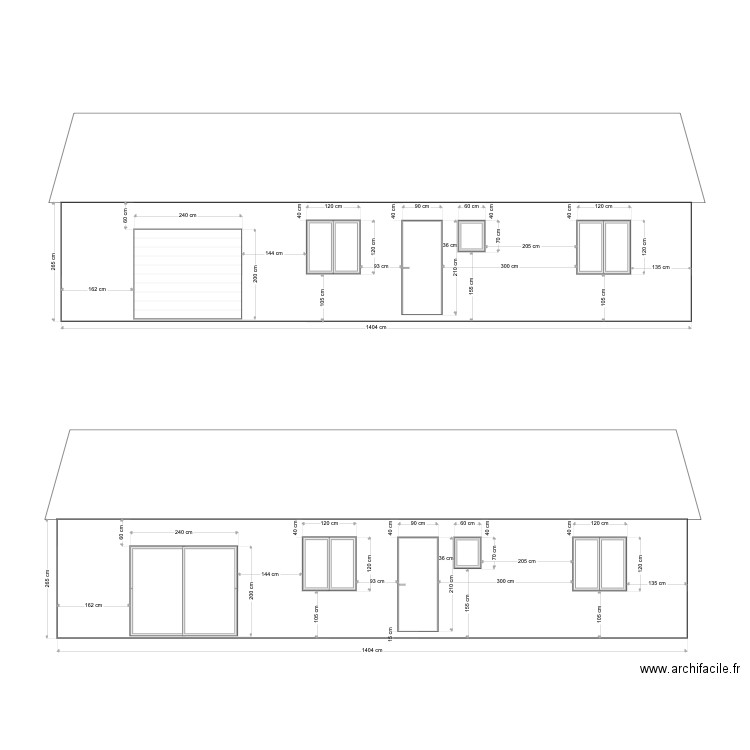 DP4 façade entrée. Plan de 0 pièce et 0 m2