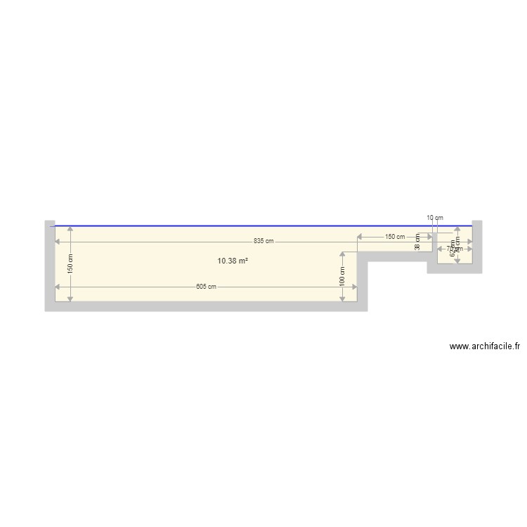 piscine coupe. Plan de 0 pièce et 0 m2