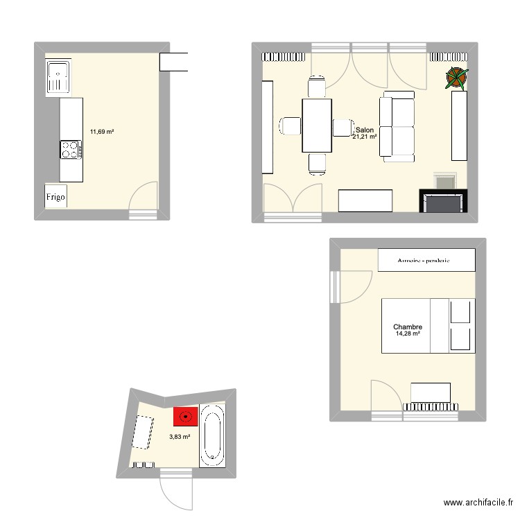 Appart Koekelberg. Plan de 0 pièce et 0 m2