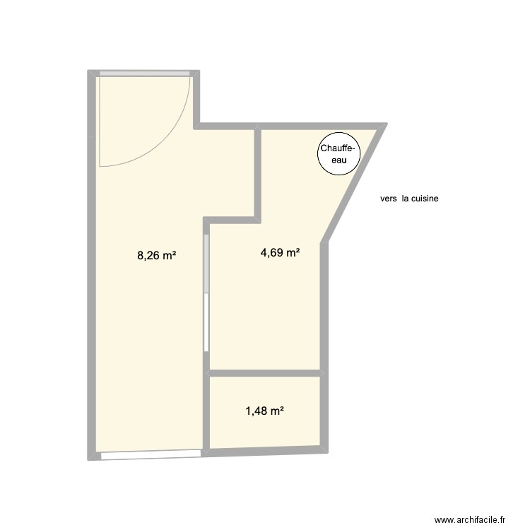 Entrée démolie. Plan de 0 pièce et 0 m2