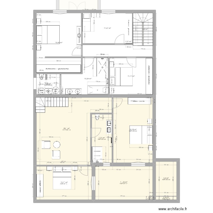 GRANGE APPARTEMENTv1. Plan de 28 pièces et 484 m2