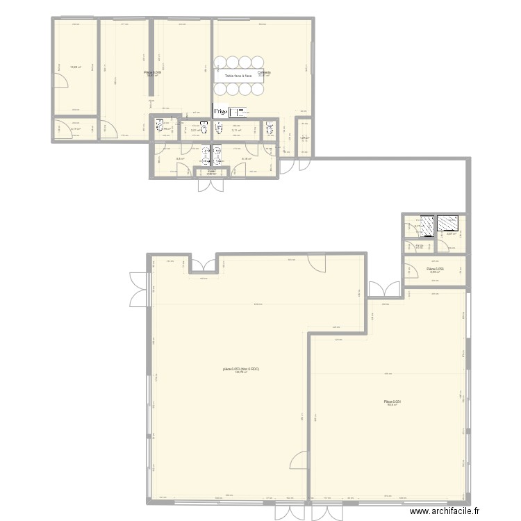 Bloc 6 RDC (partage pour modification). Plan de 0 pièce et 0 m2