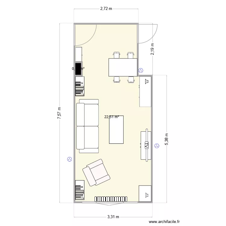 salon. Plan de 