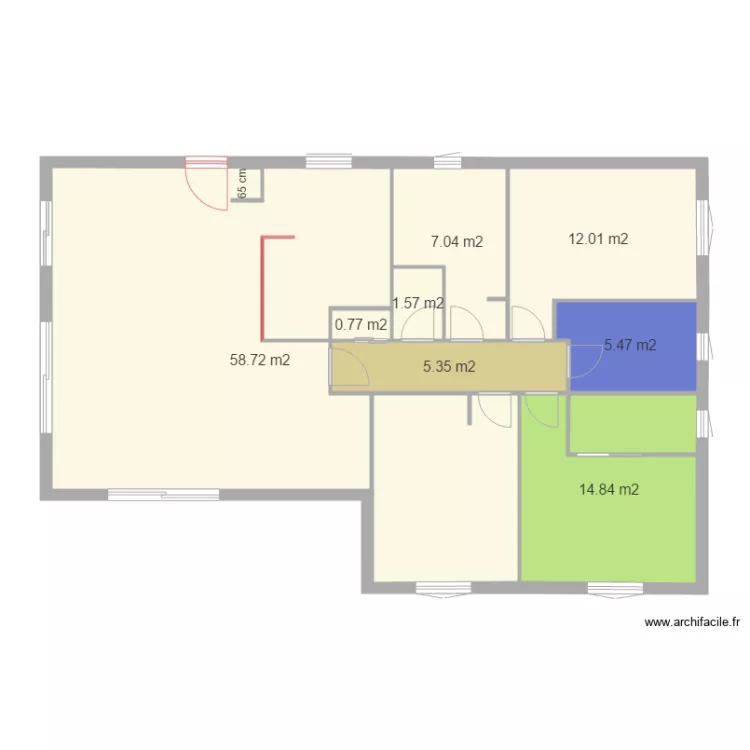 plan villa PCA titoupacas 100m2. Plan de 