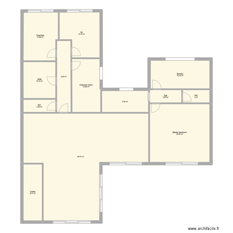 APS 3 version 2 petit couloir . Plan de 0 pièce et 0 m2