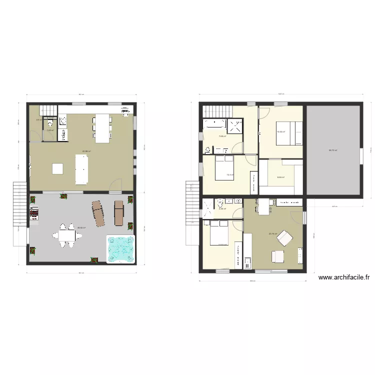 maison toit plat 2. Plan de 