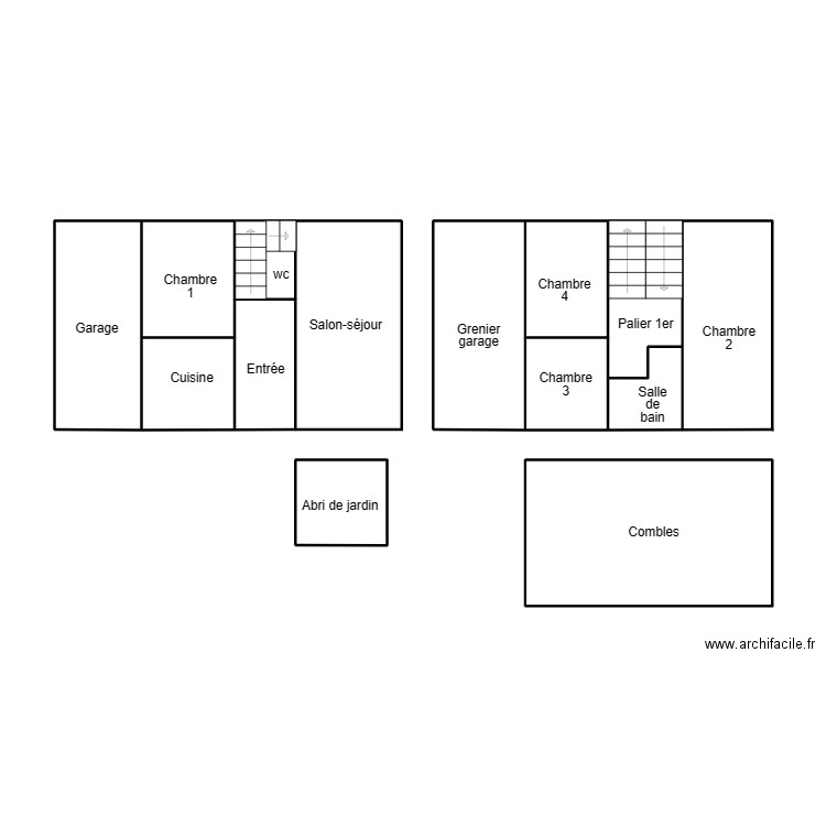 LOCTUDY THOMAS. Plan de 12 pièces et 50 m2