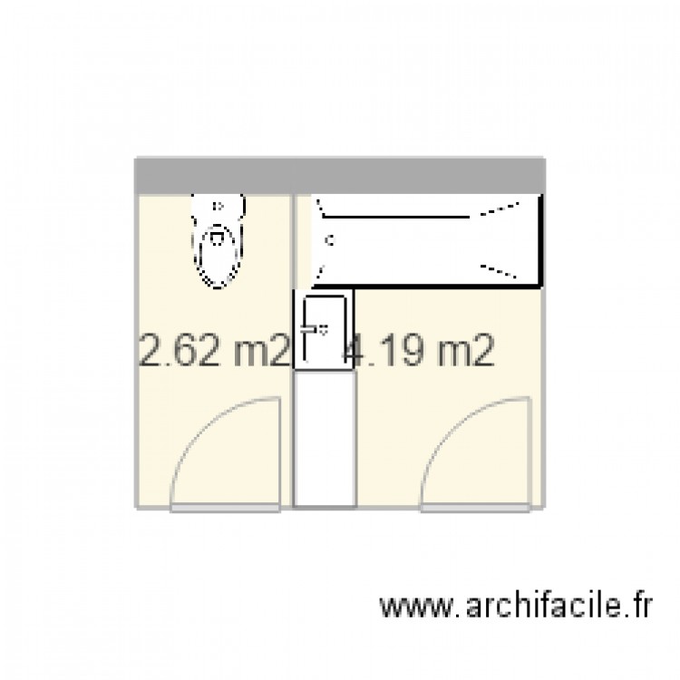 salle de bain Marouane original. Plan de 0 pièce et 0 m2