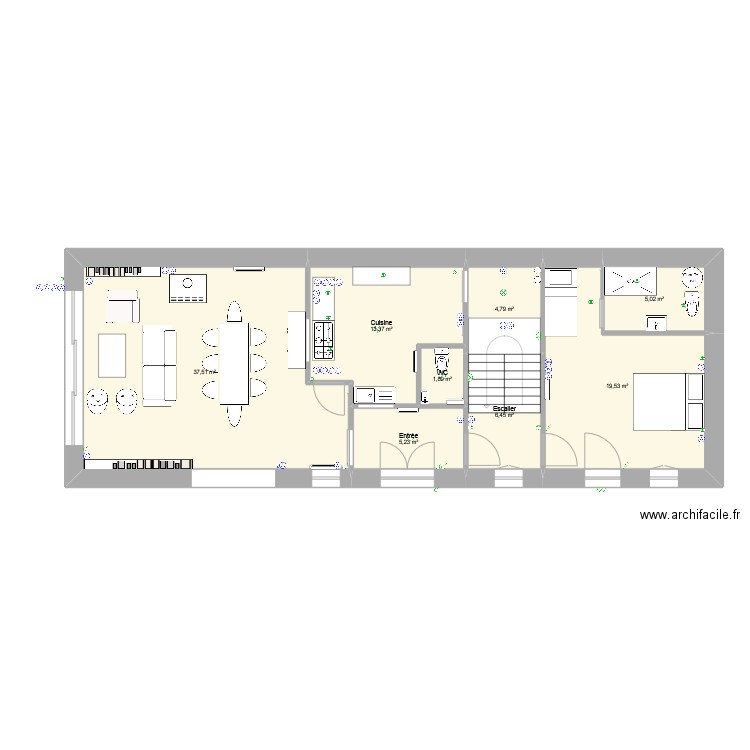 Plan Ecurie complet. Plan de 17 pièces et 189 m2
