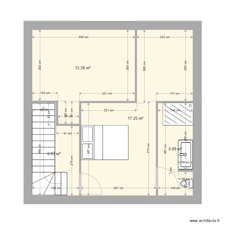 Modèle étage idée 1. Plan de 0 pièce et 0 m2