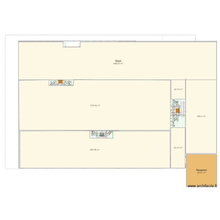 mez zone. Plan de 0 pièce et 0 m2