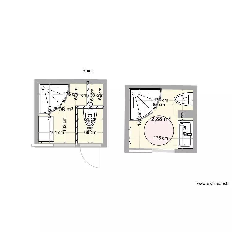 sdb le Pleynet. Plan de 