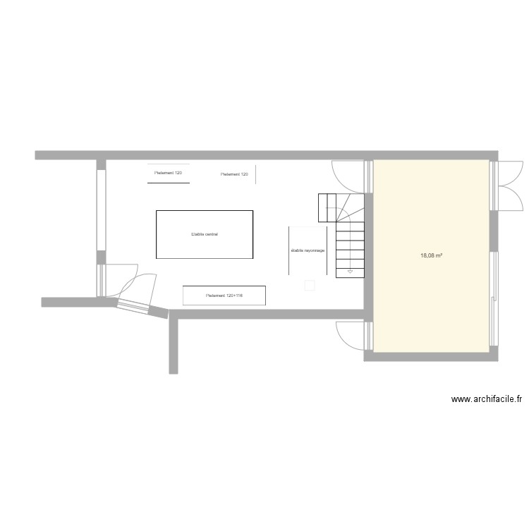 Plan local Atelier1. Plan de 0 pièce et 0 m2