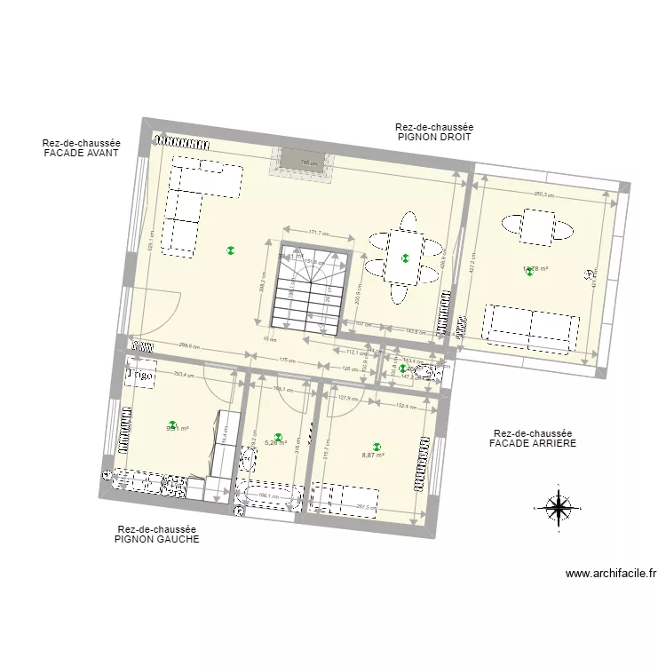 plan Rez-de-chauss&eacute;e Touati. Plan de 