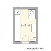 plan SDB douche 120 par 90 cm