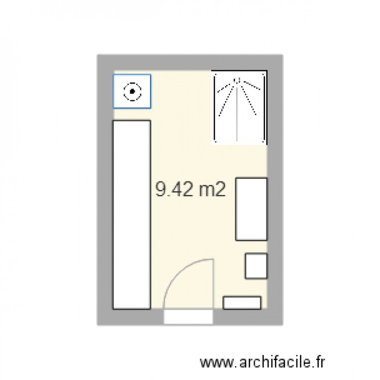 plan SDB douche 120 par 90 cm. Plan de 0 pièce et 0 m2