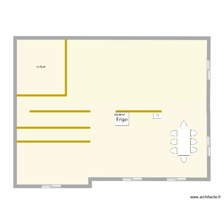 st nz RC. Plan de 2  et 116 m²