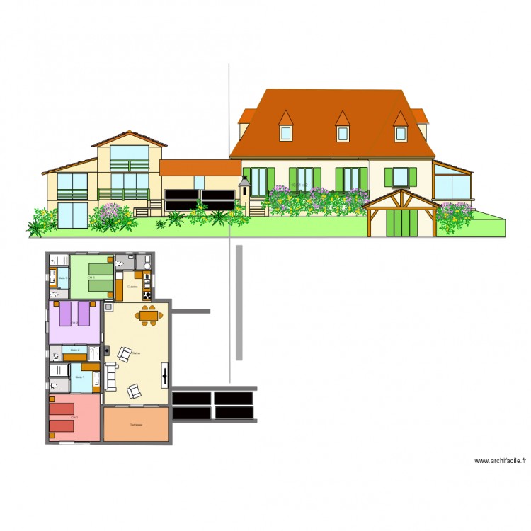 Le Pech 3 RC 2 CH Etage. Plan de 0 pièce et 0 m2