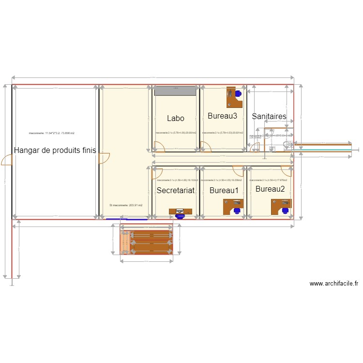 maconneries. Plan de 0 pièce et 0 m2