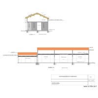 PLAN DE COUPE HANGAR MOULIN A HUILE