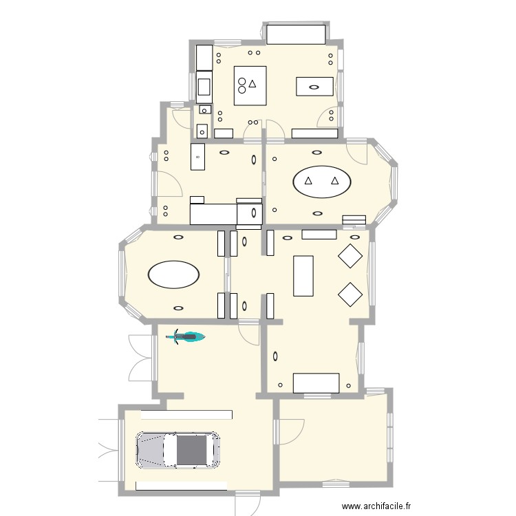 Béchet rez modif 2020. Plan de 0 pièce et 0 m2