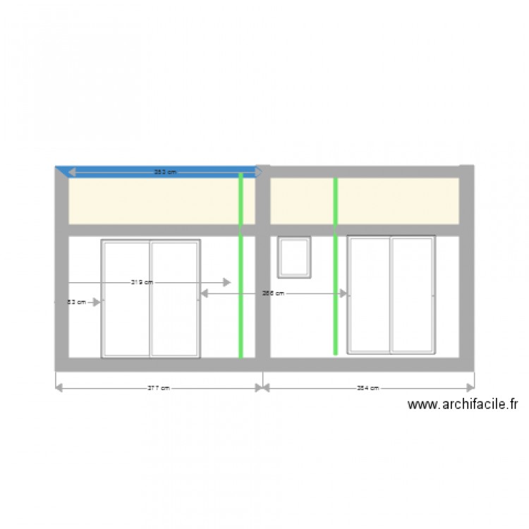 FACEADE COOUE. Plan de 0 pièce et 0 m2