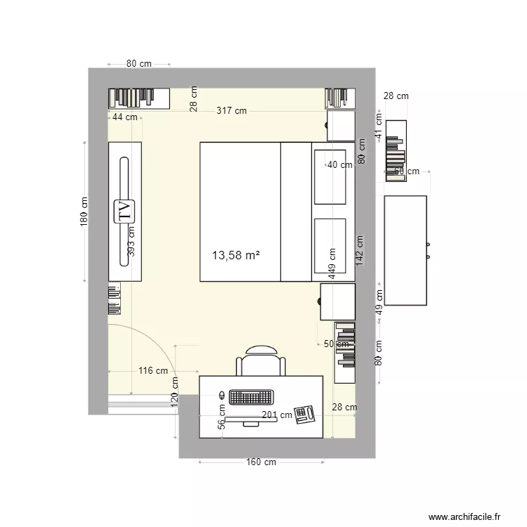 Chambre Thithi V2. Plan de Chambre Thithi V2. Plan de