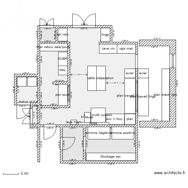 Cuisine. Plan de 0 pièce et 0 m2