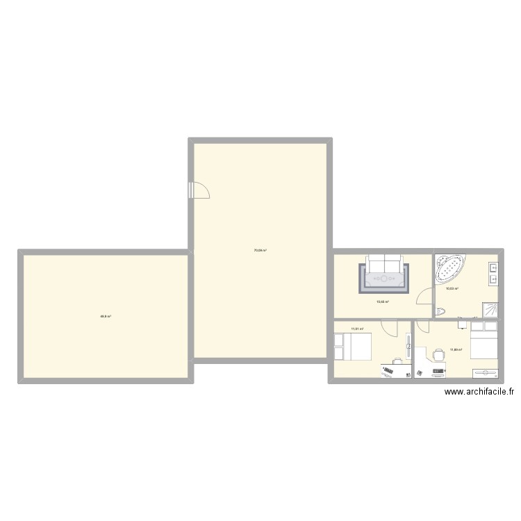 Plan Léa. Plan de 6 pièces et 169 m2