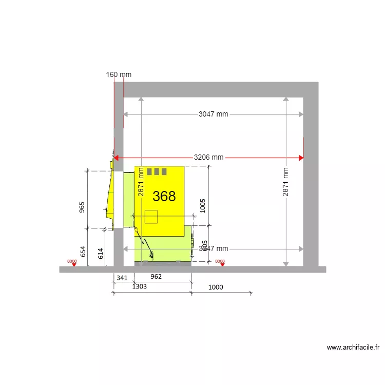 COUPE EXISTANT PROPRIANO 368. Plan de 