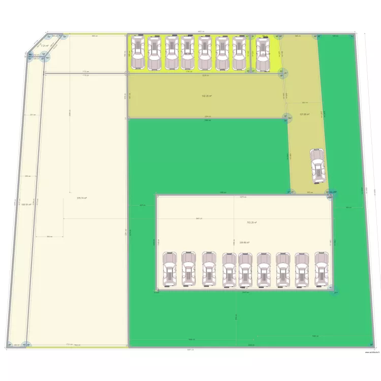 Deux parcelles 10 et 12. Plan de 