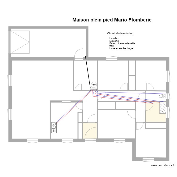 Maison plein pied Mario. Plan de 0 pièce et 0 m2