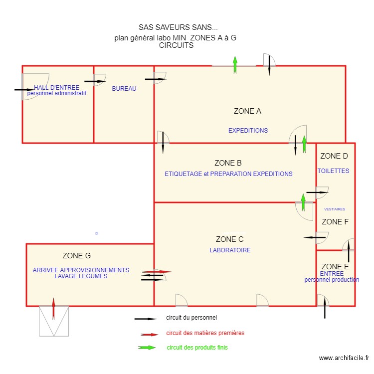 plan general labo MIN Zones A à G 270119 CIRCUITS. Plan de 0 pièce et 0 m2